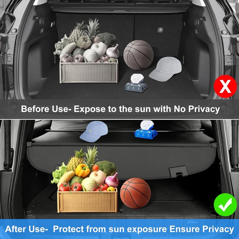 AUXKO Retractable Cargo Cover for Mazda CX-5 2025-2017, Trunk Cargo Cover Luggage Security Shade Cover for 2025 2024 2023 Mazda CX5 Shielding Shade Anti-Peeping Luggage Privacy Screen, Carbon Fiber - Image 5